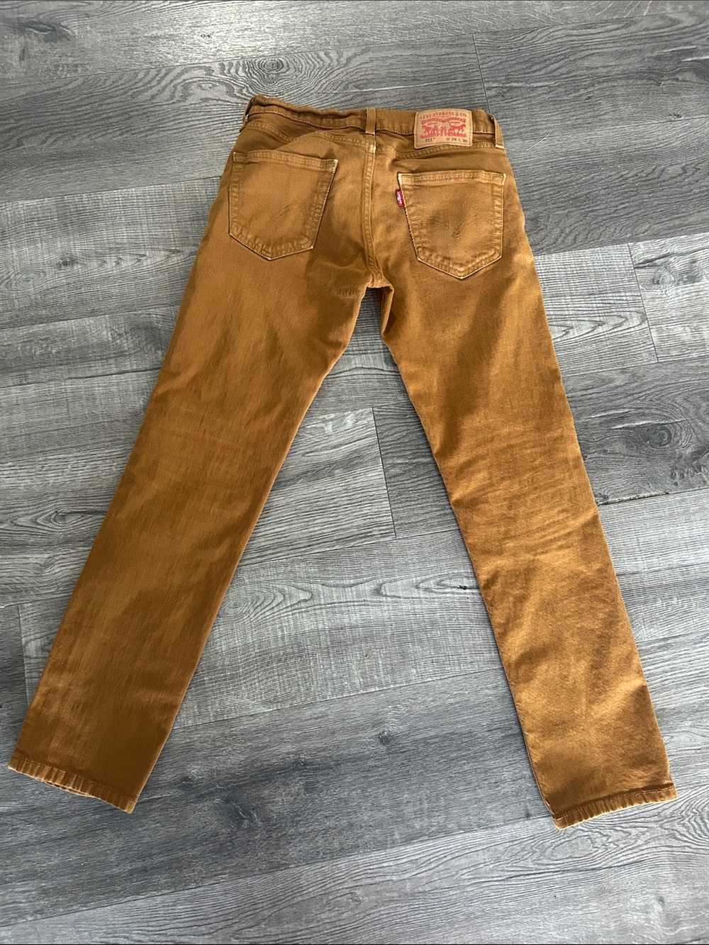 Levi's Men’s Mustard Brown Slim Jeans